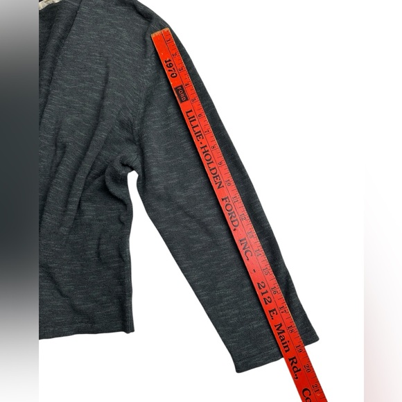 Eileen Fisher The System Organic Linen Blend Crop Open Front Cardigan NWT Large - Picture 2 of 13